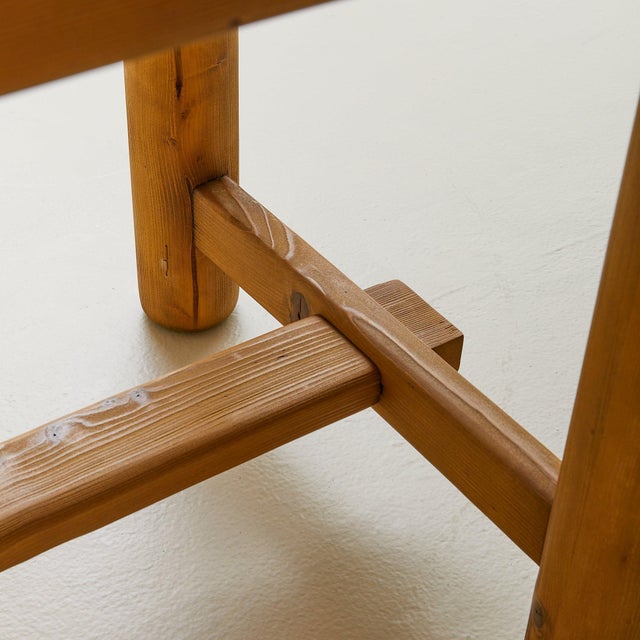 Wood French Pine Dining Table in the Manner of Georges Robert, 1970s For Sale - Image 7 of 18