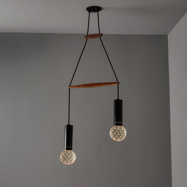 1960s Gino Sarfatti Metal and Seguso Glass Pendant Chandelier for Arteluce For Sale - Image 13 of 18