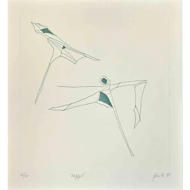 Contemporary Achille Perilli, Phrases, Rappel, Etching, 1999 For Sale - Image 3 of 3