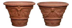 Impruneta Terracotta Planters with Fauns, Late 20th Century, Set of 2