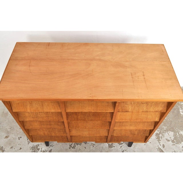 Brown Vintage Chest of Drawers with Slanted Fronts, 1940s For Sale - Image 8 of 13