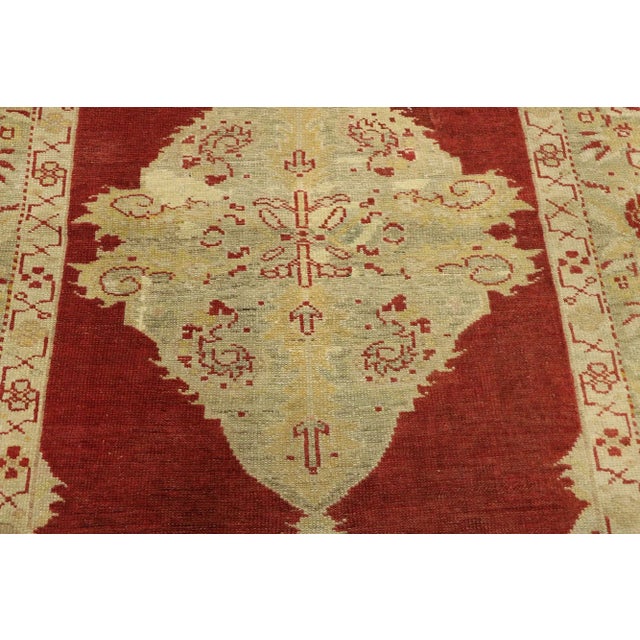 Vintage Turkish Oushak Rug - 03'06 X 05'04 For Sale - Image 4 of 8