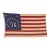 Vintage Cotton Embroidered Bennington 76 American Flag For Sale