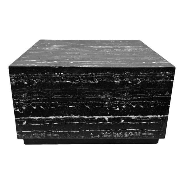 Modern Marble Cement Square Coffee Table For Sale