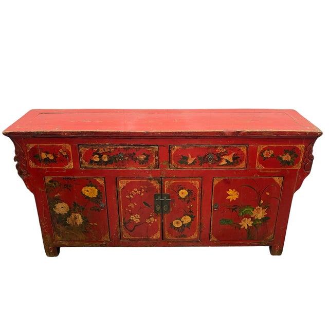 Typical northern Chinese country style, from Gansu Province or Inner Mongolia, rectangular form with recessed legs and...