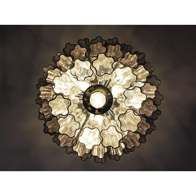 Large Three-Tier Murano Smoked Glass Tube Chandelier, 1990 For Sale - Image 13 of 18