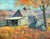 Farmhouse in Autumn, Early 20th Century Landscape by Florence Helena McGillivray A vibrant and colorful late 1920's...