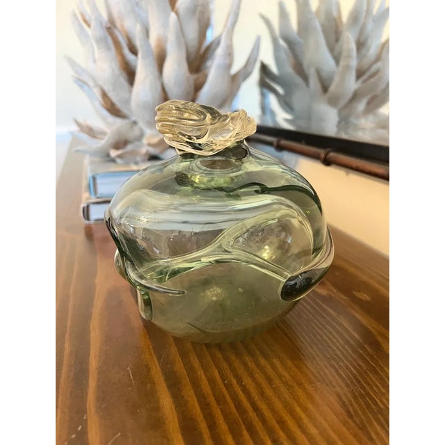 Glass Vintage Robert C. Fritz Art Glass Vase, Freeform Abstract Biomorphic Vase For Sale - Image 7 of 10