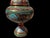Copper Vintage Hand Painted Copper Pedestal Urn For Sale - Image 8 of 12