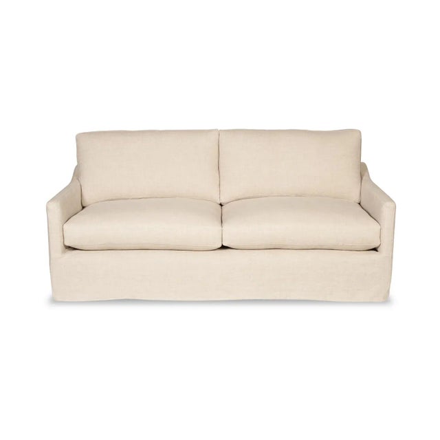 Textile Moss Home Megan Sofa 108"W, Safari Oatmeal For Sale - Image 7 of 7