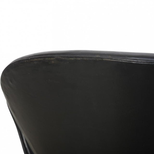 Vintage Swan Chair in Black Leather by Arne Jacobsen, 1964 For Sale - Image 14 of 18