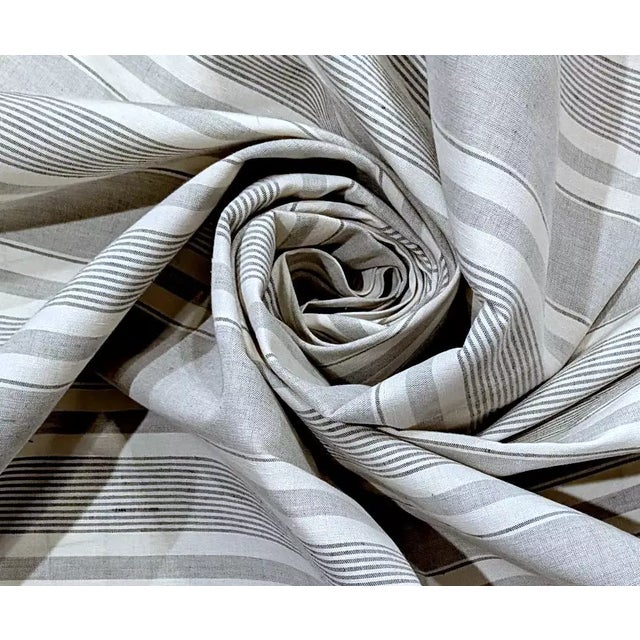 Vintage Rose Tarlow "Fidalgo" Gull Cotton Ticking Stripe- 5 Yards For Sale In Los Angeles - Image 6 of 7