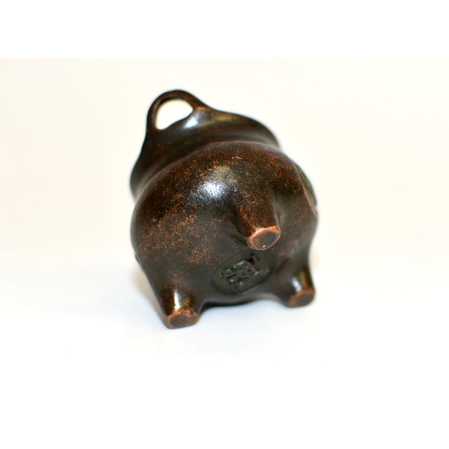 4 Antique Chinese Solid Bronze Mini Censers Incense Burners For Sale - Image 15 of 18