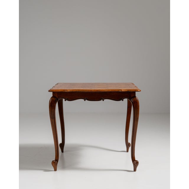19th Century French Chestnut Brown Louis XV Oak Side Table For Sale - Image 13 of 15