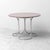 Round table in the Giotto Stoppino style. Marble top with metal frame. Made in the 1970s. Good condition. See photos.