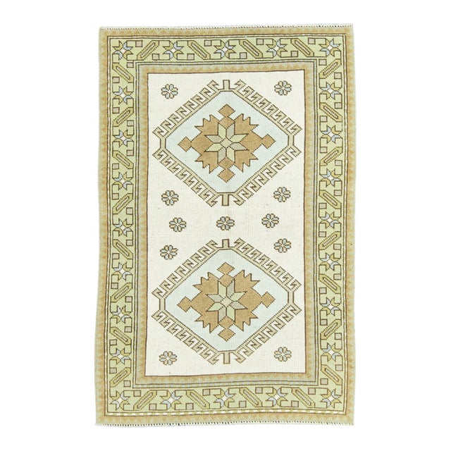 Turkish Vintage Rug 3'1" x 4'10" For Sale