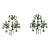Italian Green Murano Glass Drops, Prisms & Swags Sconces C 1930 For Sale