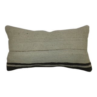 White Bolster Kilim Pillow For Sale