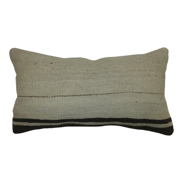 White Bolster Kilim Pillow For Sale