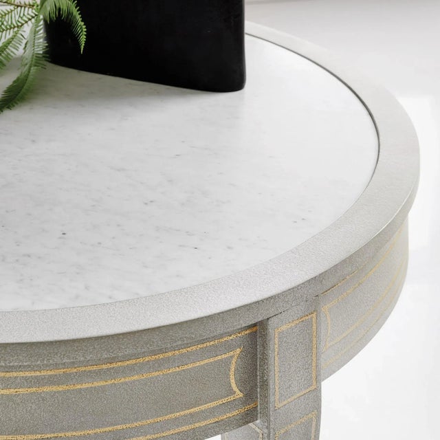 Traditional Modern History Ryn Round End Table For Sale - Image 3 of 4