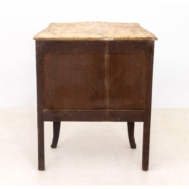 Louis XV Style Marble Top Mahogany Chest of Drawer For Sale - Image 9 of 9