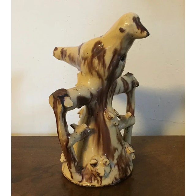 Ceramic Antique 19th Century English Folk Art Georgian Staffordshire Redware Slip Decorated Bird Whistle, Circa 1820 For Sale - Image 7 of 13