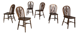 Mid-Century Oak Chairs, 1930s, Set of 6