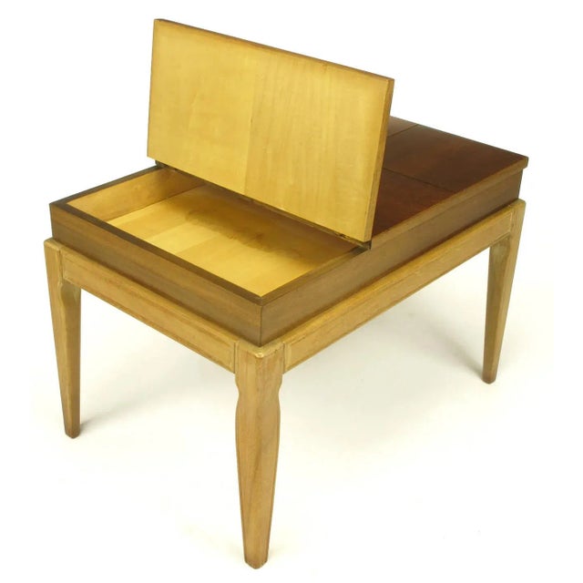 Brown John Van Koert "Casa Del Sol" Parquetry Walnut End Table With Opening Top For Sale - Image 8 of 9