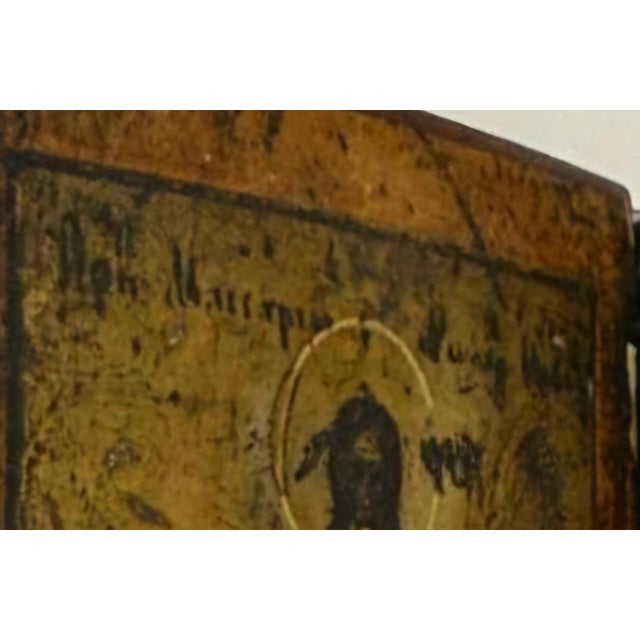 Wood Old Believers Travel Icon - Saint Blasius of Sebaste, 17th Century. For Sale - Image 7 of 8