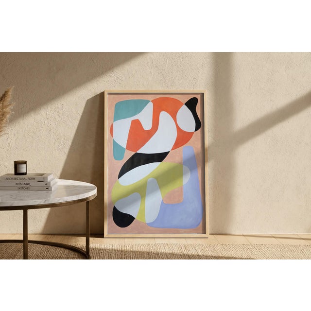 Details: Title: Pastel Fifties Shapes Medium: Acrylic Paint on Watercolor Paper Size: 100x70 cm , (40x28 inches) Year:...