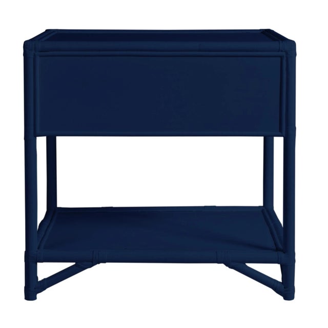 Olympia One-Drawer Nightstand in Navy For Sale - Image 4 of 7