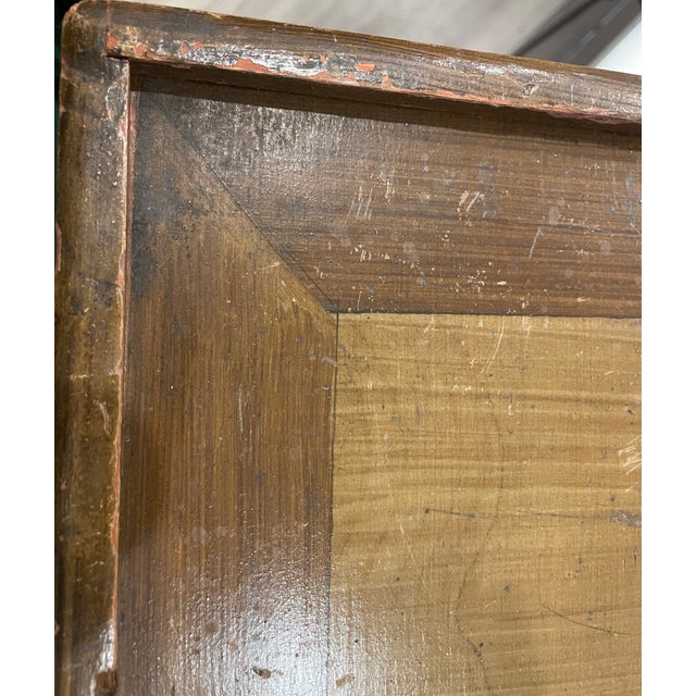 Late 19th Century Antique Faux Grained Box With Sliding Top For Sale - Image 5 of 7