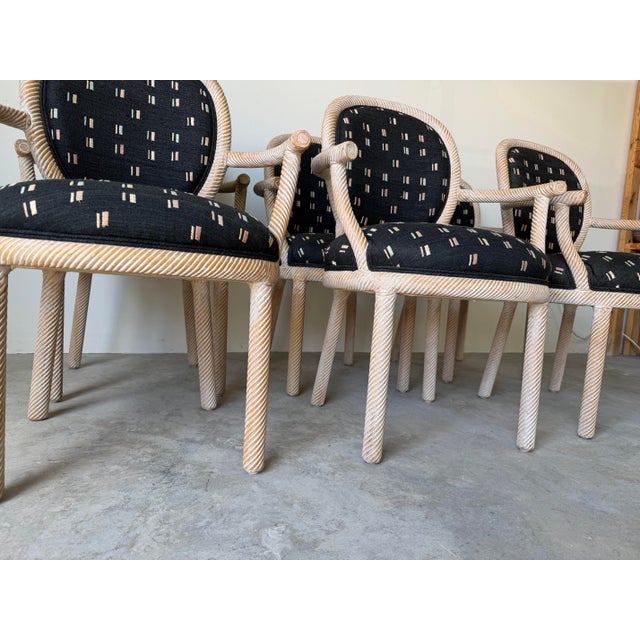 Wood 1970’s Italian Marcello Mioni Carved Wood Dining Chairs – Set of 6 For Sale - Image 7 of 12