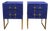 Blue Glass Bedside Tables by Justfurnituress, Set of 2 For Sale