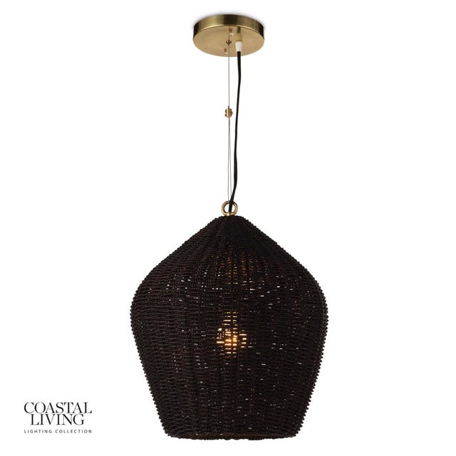Coastal Living Georgian Pendant in Black For Sale - Image 4 of 4