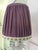 Boho Chic Gathered Lavender Linen Sconce Lamp Shade With Citron Dot Tape Trim For Sale - Image 3 of 7