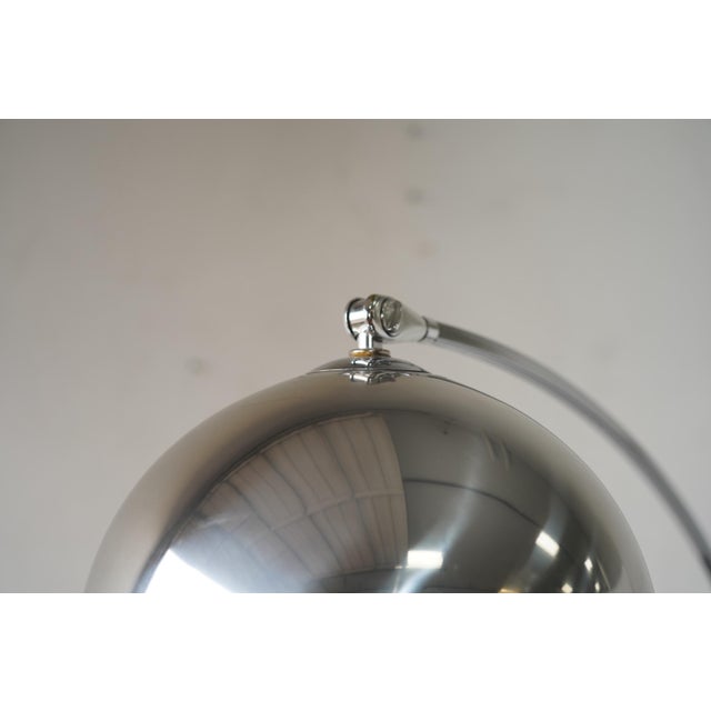 Metal 1960s Mid Century Modern Petite Chrome Arc Floor Lamp by Nova of Califonia For Sale - Image 7 of 12