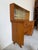 1950s 1950’s Mid-Century Modern Solid Wood Desk With Glass Top and Wall Mounted Display Shelf For Sale - Image 5 of 12
