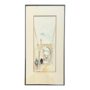 Vintage Framed Watercolor Painting