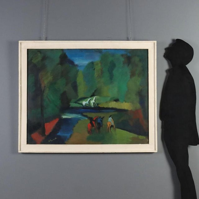 Oil on canvas. Signed lower left. The work was exhibited at the 1955 exhibition at the Palazzo della Permanente in Milan...
