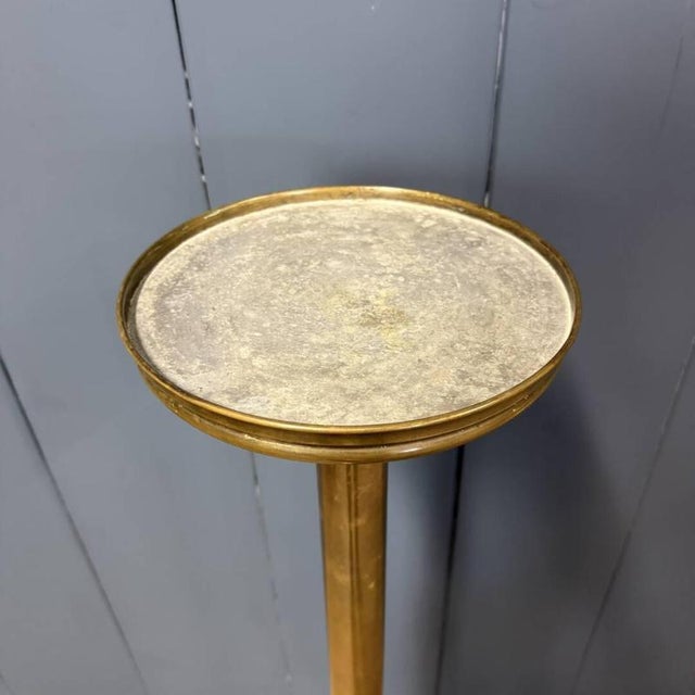 Large Antique Brass Stand or Column For Sale - Image 4 of 13