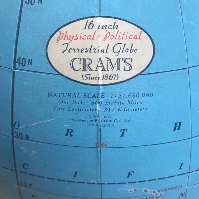 Vintage Globe For Sale In Providence - Image 6 of 10