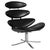 Black Corona Lounge Chair attributed to Poul M. Volther For Sale - Image 8 of 8