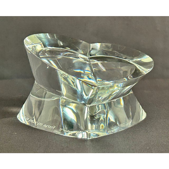 Vtg. Signed Steuben Crystal Heart Shaped Paperweight For Sale - Image 14 of 14