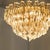 1970s Venini Style Clear Gold Glass Messing Chandelier, 1970 For Sale - Image 5 of 14