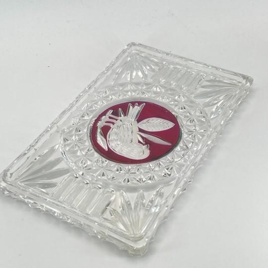 Hofbauer “Byrdes” Ruby Crystal 7-Inch Rectangular Lidded Jewel Box/Trinket Box (Vintage 1970’s-1990’s, Original Foil Label) For Sale - Image 13 of 16