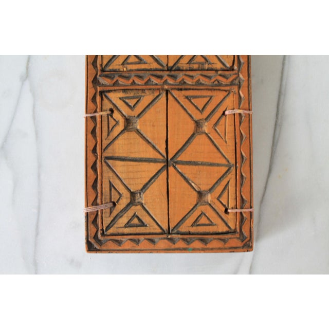 Ethiopian Orthodox Coptic Triptych Icon Hand Painted Crucifixion & Resurrection Scene For Sale - Image 10 of 13