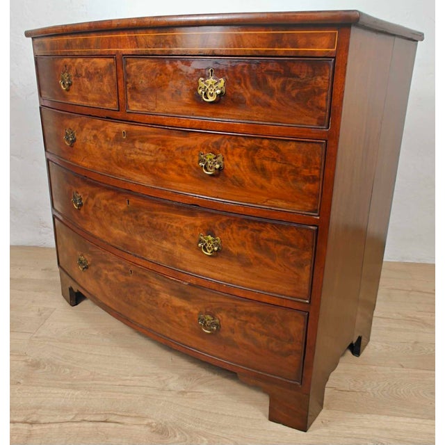 Victorian Bowfront Chest of Drawers, 19th Century For Sale - Image 17 of 17
