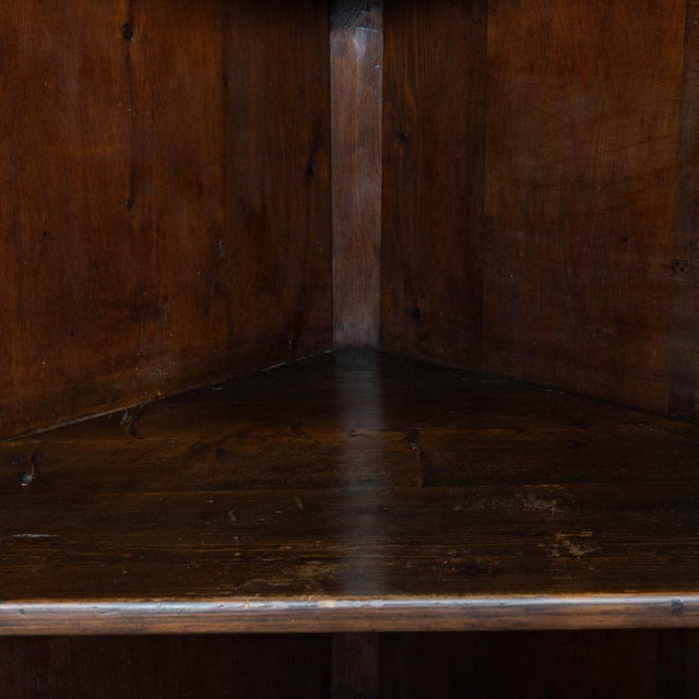 Amber 1920-1929 France Warm Honey Oak Carved Oak Vitrine Cabinet For Sale - Image 8 of 11