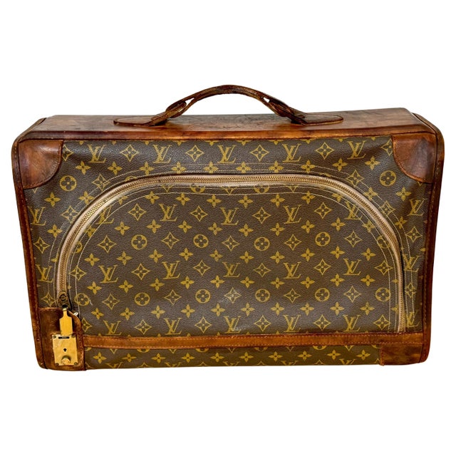Vintage Louis Vuitton Canvas & Leather Monogram Diminutive Suitcase, Circa 1970s For Sale In West Palm - Image 6 of 18